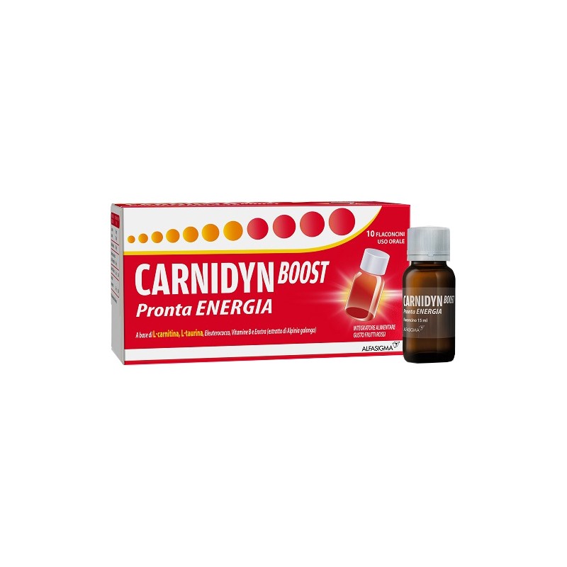 Alfasigma Carnidyn Boost 10 Flaconcini - Integratori per concentrazione e memoria - 984867236 - Alfasigma - € 16,06