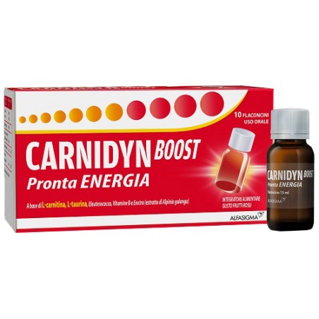 Alfasigma Carnidyn Boost 10 Flaconcini - Integratori per concentrazione e memoria - 984867236 - Alfasigma - € 16,06