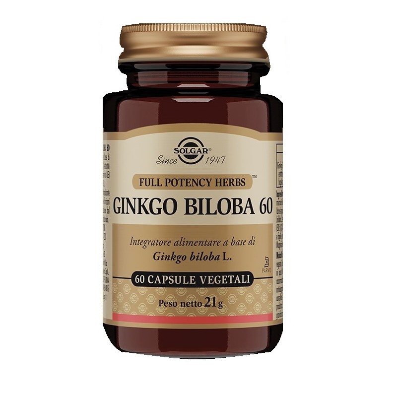 Solgar It. Multinutrient Ginkgo Biloba 60 60 Capsule Vegetali - Integratori per concentrazione e memoria - 947125124 - Solgar...