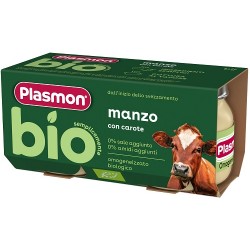 Plasmon Bio Omogeneizzato Manzo Con Carote 2 Pezzi - Alimentazione e integratori - 988894251 - Plasmon - € 3,99
