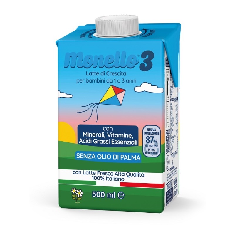 Sterilfarma Monello 3 Formula Per La Crescita A Base Di Latte Per Bambini Da 1 A 3 Anni Liquido 500 Ml - Latte in polvere e l...