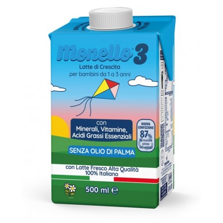 Sterilfarma Monello 3 Formula Per La Crescita A Base Di Latte Per Bambini Da 1 A 3 Anni Liquido 500 Ml Sterilfarma - 1