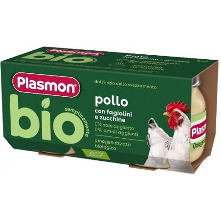 Plasmon Bio Omogeneizzato Pollo Con Fagiolini E Zucchine 2 Pezzi Plasmon - 1