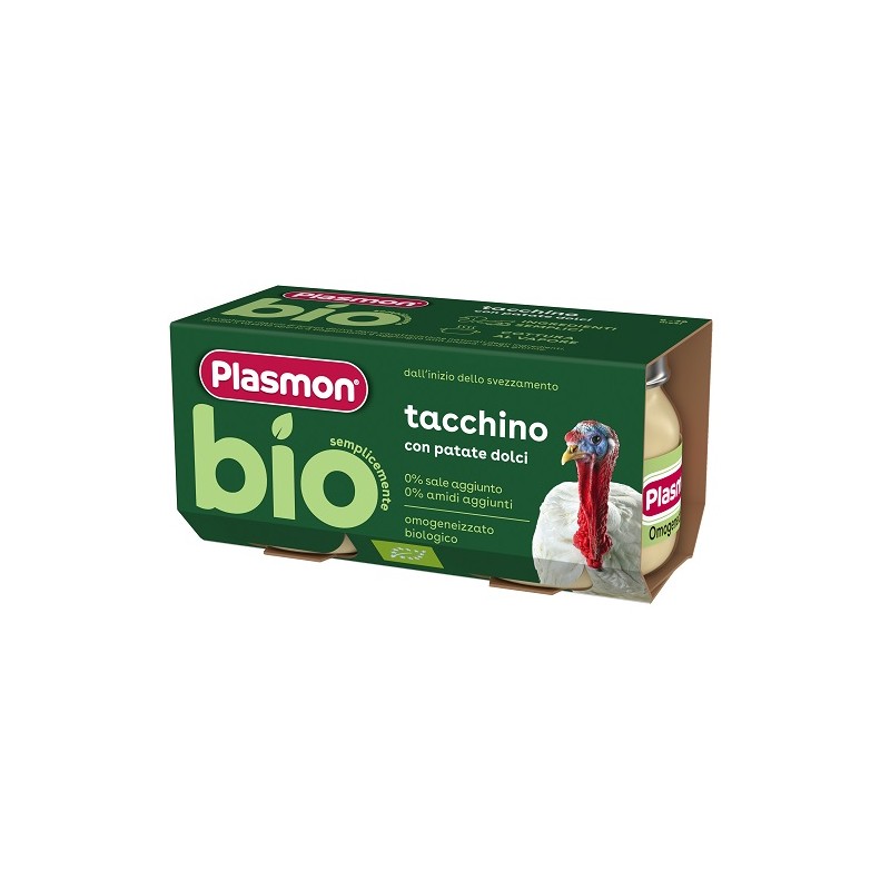 Plasmon Bio Omogeneizzato Tacchino Con Patate Dolci 2 Pezzi Plasmon - 1