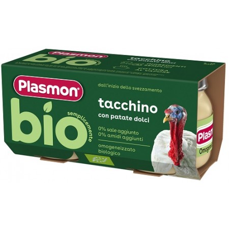 Plasmon Bio Omogeneizzato Tacchino Con Patate Dolci 2 Pezzi - Alimentazione e integratori - 988894275 - Plasmon - € 2,28