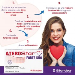 Aterostar Forte Duo Integratore Riso Rosso Vitamine 20 Compresse  - 9