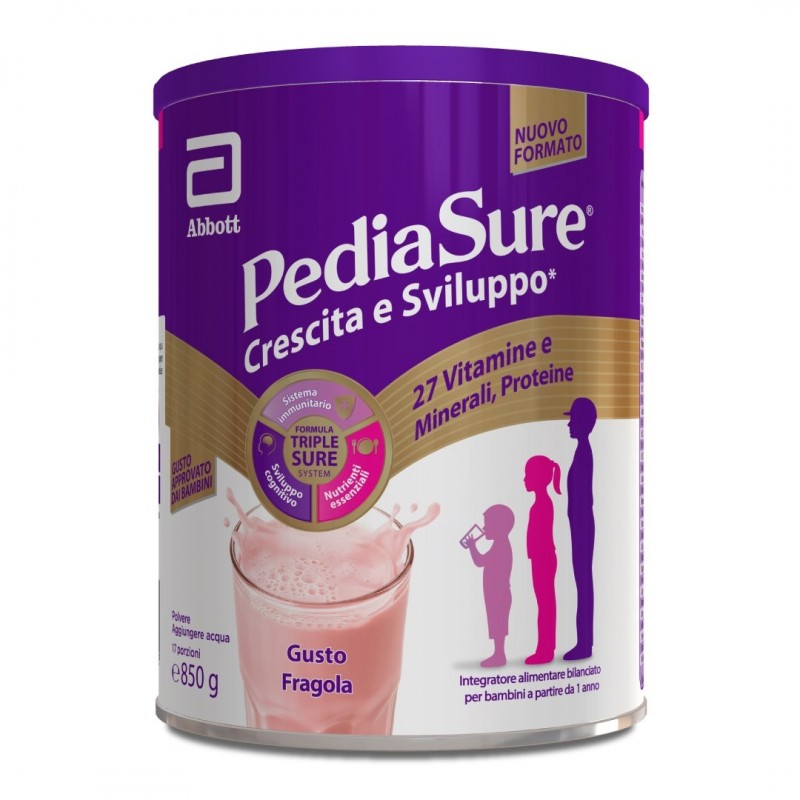 Abbott Pediasure Crescita&sviluppo Rinforza Fragolo 850 G Abbott - 1