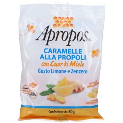 APROPOS CARAMELLE DURE LIMONE/ZENZERO CUOR DI MIELE 50 G Apropos - 2