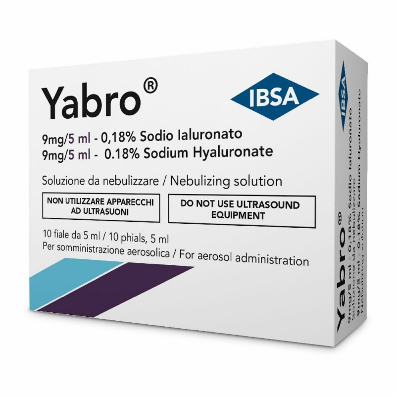 YABRO AEROSOL SODIO IALURONATO 0,18% SOLUZIONE DA NEBULIZZARE 10 FIALE DA 5 ML  - 1