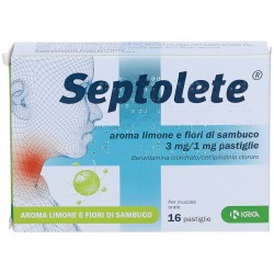 Krka Farmaceutici Milano Septolete Aroma Limone E Fiori Di Sambuco 3 Mg/1 Mg Pastiglie - Rimedi vari - 043735125 - Krka Farma...