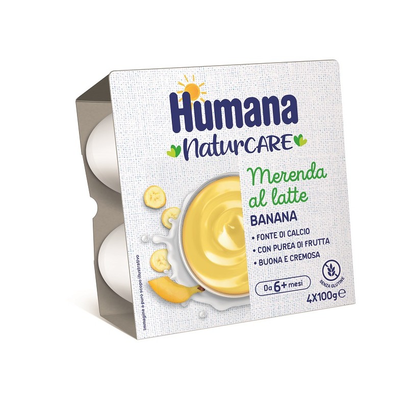 Humana Italia Humana Merenda Latte Banana 4 Pezzi Da 100 G Humana - 1