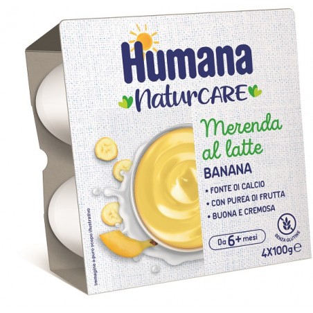 Humana Italia Humana Merenda Latte Banana 4 Pezzi Da 100 G Humana - 1