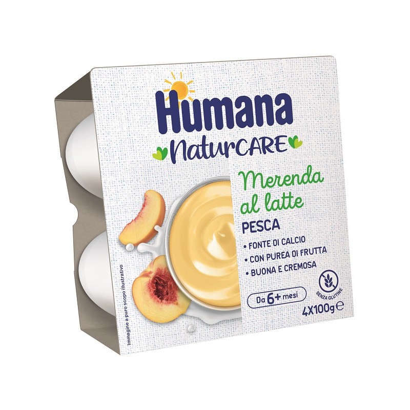 Humana Italia Humana Merenda Pesca 4 Pezzi Da 100 G Humana - 1