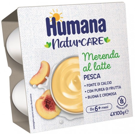 Humana Italia Humana Merenda Pesca 4 Pezzi Da 100 G Humana - 1