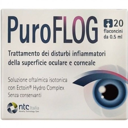 Soluzione Oftalmica Isotonica Puroflog Con Ectoin Hydro Complex 20 Flaconcini Monodose X 0,5 Ml Ntc - 1