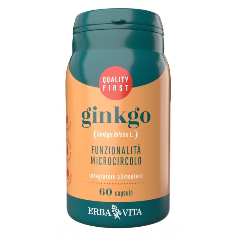 Erba Vita Ginkgo Funzionalità Microcircolo 60 Capsule Erba Vita - 2