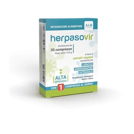 A&r Pharma Herpasovir 30 Compresse - Integratori multivitaminici - 981445620 - A & R Pharma Di Pardini F. - € 17,59