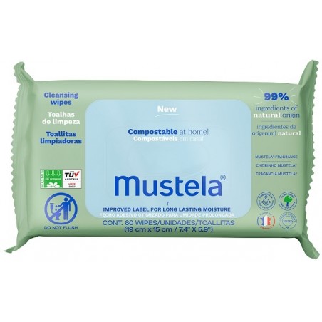 Lab. Expanscience Italia Mustela Salviette Compostabili 60 Pezzi Lab. Expanscience Italia - 1