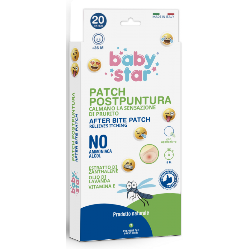 BABYSTAR NATURAL PATCH POST PUNTURA EMOJI 20 PEZZI  - 1