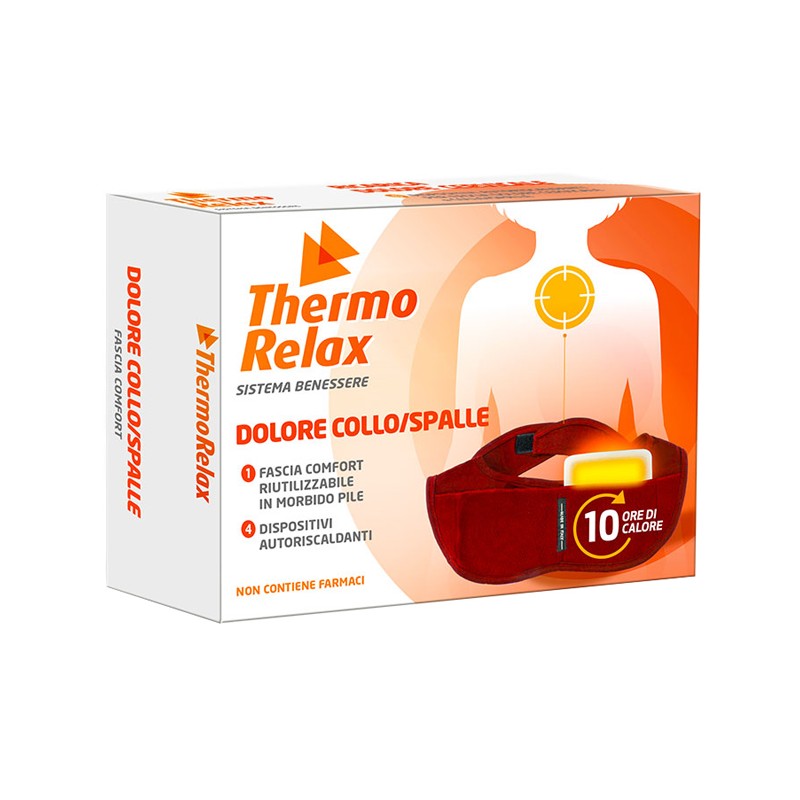 Alsipharma Thermorelax Fascia Dolore Collo Spalle Fascia+4 Dispositivi Autoriscaldanti Alsipharma - 1