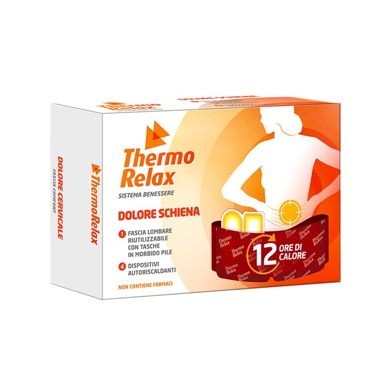 Alsipharma Thermorelax Fascia Lombare Dolore Schiena+4 Dispositivi Autoriscaldanti Alsipharma - 1