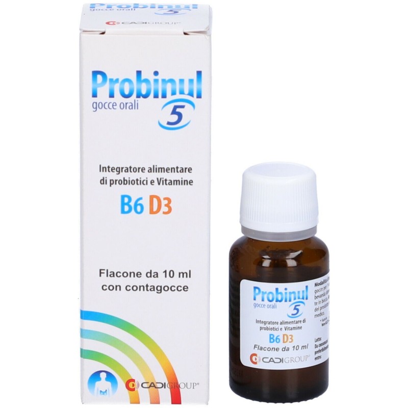 Probinul 5 Integratore Probiotici Vitamine Gocce Orali 10ml Ca. Di. Group - 2