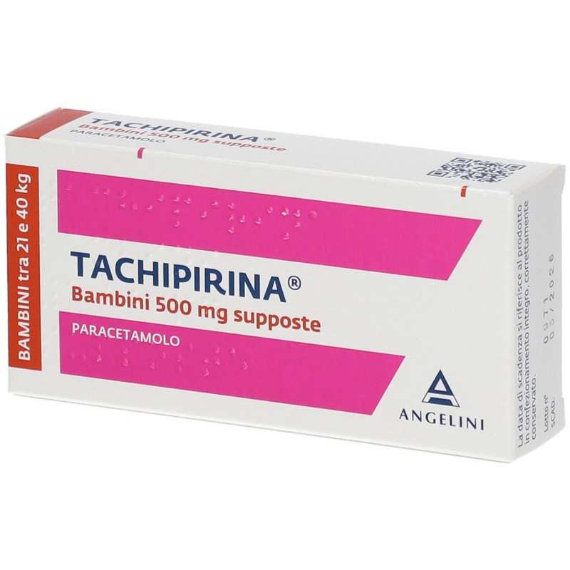 Tachipirina 500 Mg Bambini Tra 21 e 40 Kg 10 Supposte - Farmaci per bambini - 012745055 - Tachipirina - € 5,78