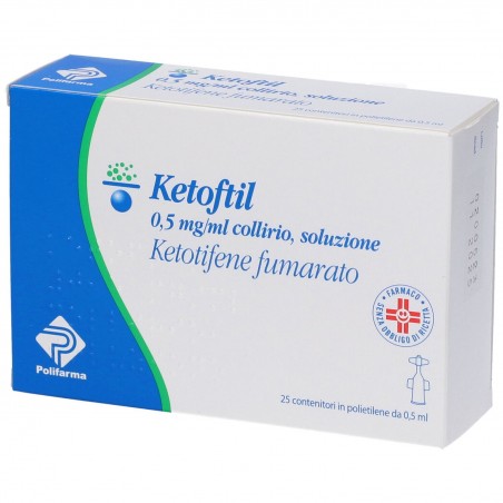 Ketoftil Collirio Per Congiuntiviti Allergiche 25 Contenitori Monodose Ketoftil - 1