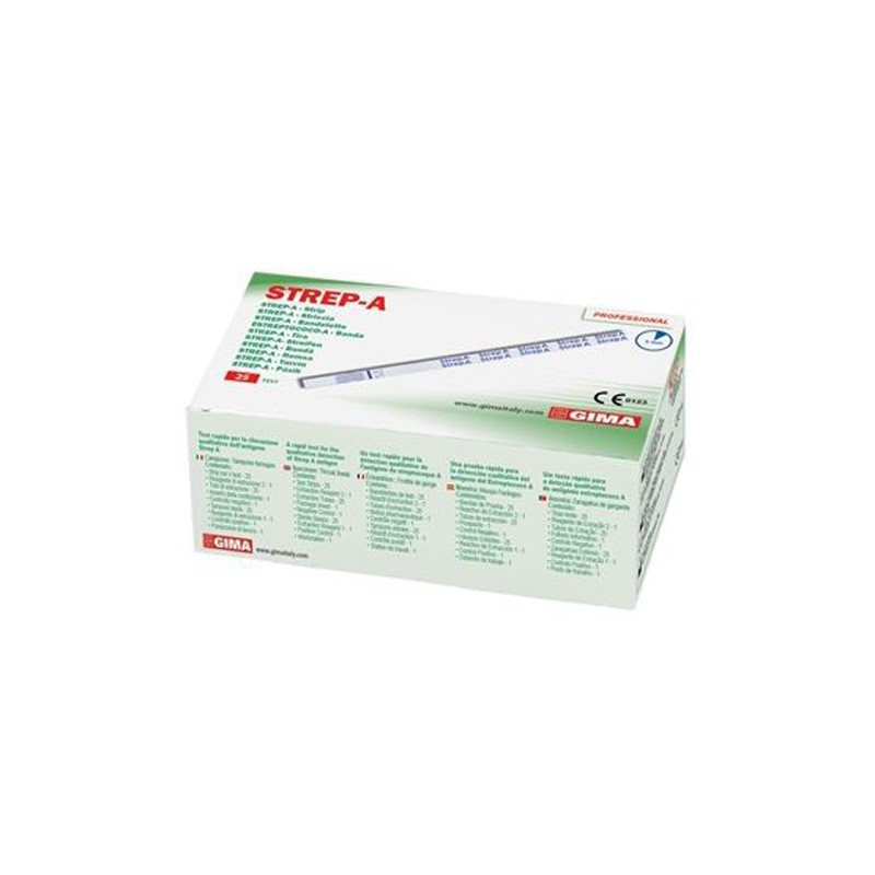 Gima Test Rapido Strep A Autodiagnostico Rilevazione Streptococco Gruppo A In Tampone Faringeo 25 Pezzi Gima - 1