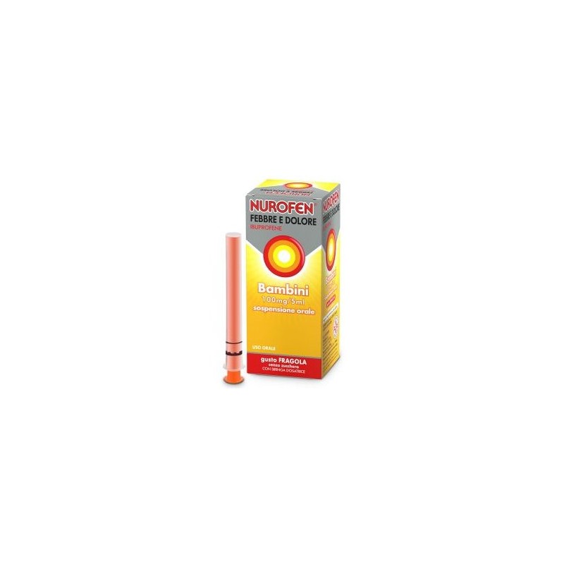 Nurofen Febbre E Dolore Bambini 100mg/5ml Sospensione Orale Senza Zucchero - Farmaci per dolori muscolari e articolari - 0446...