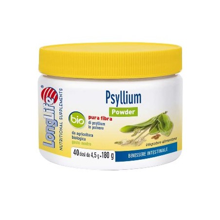 Longlife Psyllium Powder Bio 180 G - Integratori per regolarità intestinale e stitichezza - 938420751 - Longlife - € 19,56