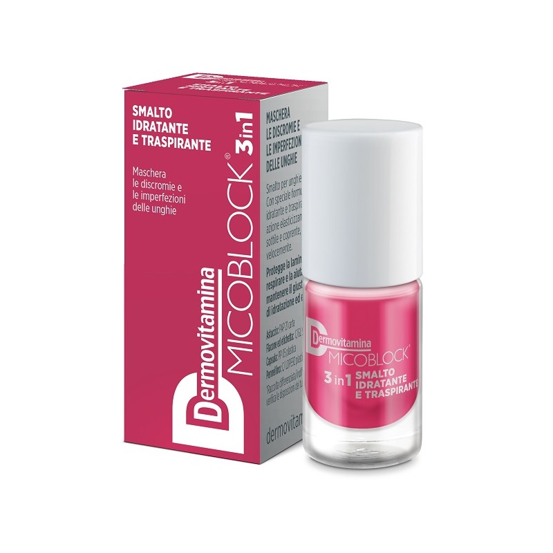 Pasquali Dermovitamina Micoblock 3in1 Smalto Idratante Traspirante Rosa Geranio 5 Ml Pasquali - 1