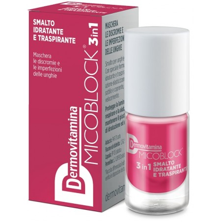 Pasquali Dermovitamina Micoblock 3in1 Smalto Idratante Traspirante Rosa Geranio 5 Ml - Trattamenti manicure - 986582207 - Pas...