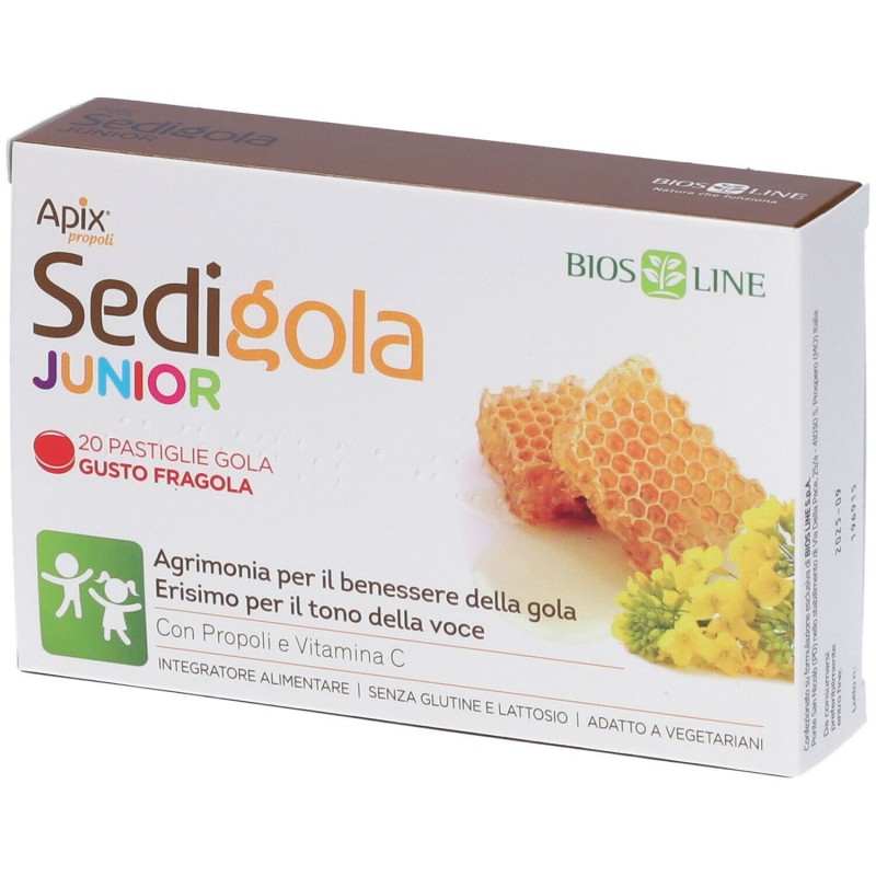 Bios Line Apix Propoli Sedigola Junior Fragola 20 Pastiglie Biosline Bios Line - 1