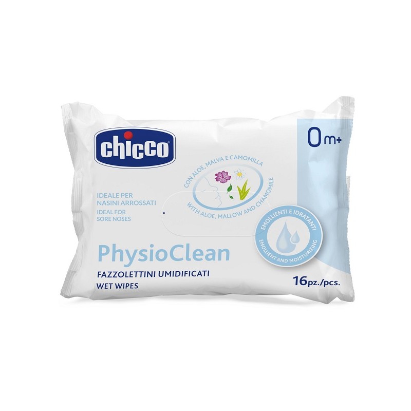 Chicco Fazzolettini Umidificati Physioclean 16 Pezzi Chicco - 1