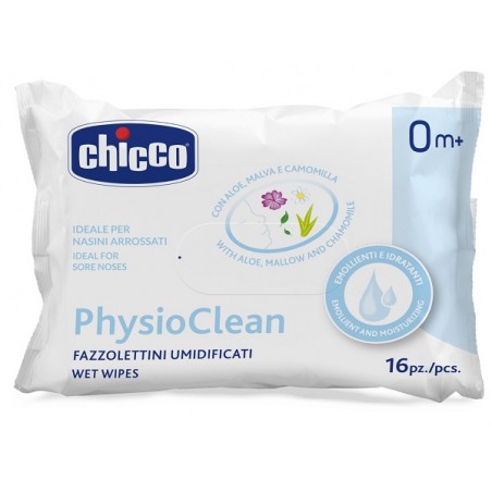 Chicco Fazzolettini Umidificati Physioclean 16 Pezzi Chicco - 1