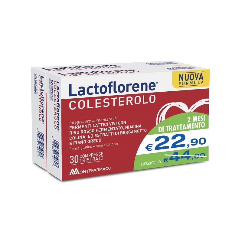 Montefarmaco Otc Lactoflorene Colesterolo Bipack 30 Capsule + 30 Capsule Lactoflorene - 1