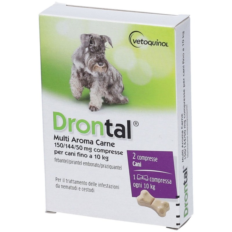 Drontal Multi Aroma Carne Cani Fino A 10 Kg 2 Compresse Drontal - 1