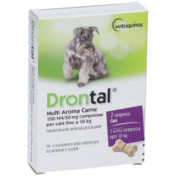 Drontal Multi Aroma Carne Cani Fino A 10 Kg 2 Compresse Drontal - 6