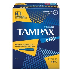 Fater Tampax &go Regular 18 Pezzi - Assorbenti - 986004594 - Fater - € 5,27