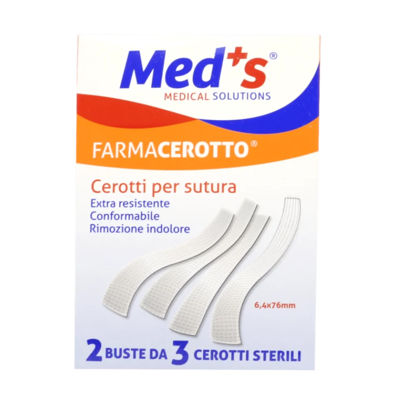 Cerotto Meds Per Sutura 6,4x76 Mm 6 Pezzi - Medicazioni - 931988745 - Farmac-Zabban - € 4,20