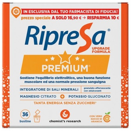 Ripresa Premium Integratore Magnesio Potassio Forte 36 Bustine - Integratori di magnesio e potassio - 927571327 - Chemist's R...