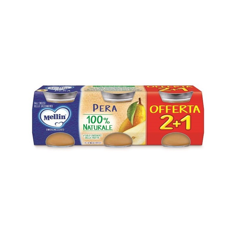 Danone Nutricia Soc. Ben. Mellin Omogeneizzato Pera 3 Pezzi Da 100 G Danone Nutricia Soc. Ben. - 1