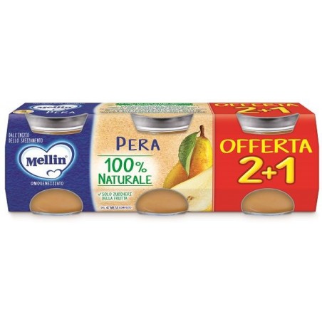 Danone Nutricia Soc. Ben. Mellin Omogeneizzato Pera 3 Pezzi Da 100 G Danone Nutricia Soc. Ben. - 1