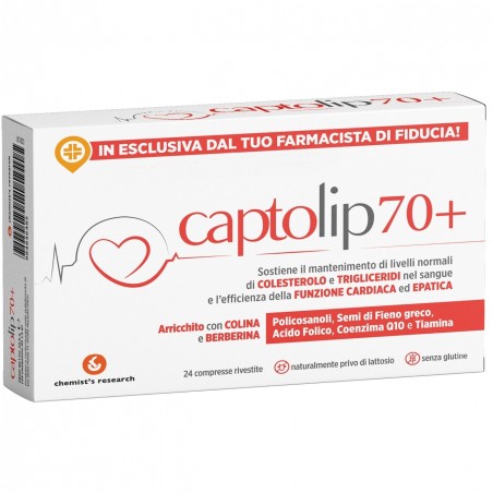 Captolip 70+ Integratore per il Colesterolo 24 Compresse Chemist's Research - 1