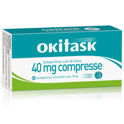 Okitask 40 mg Doppio Effetto Antidolorifico 20 Compresse - Farmaci per dolori muscolari e articolari - 042028047 - OKi - € 11,00