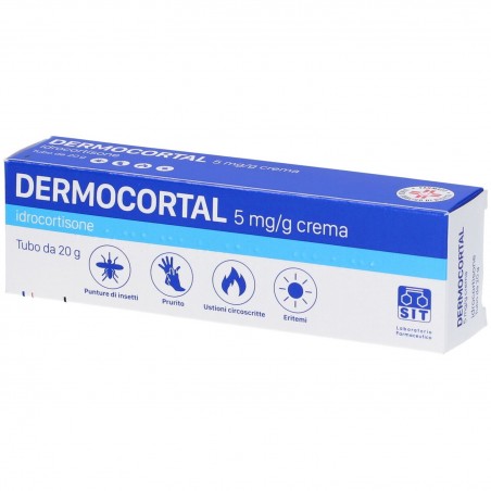 Dermocortal Crema con Idrocortisone Punture Insetti Prurito Ustioni 30 g Sit Laboratorio Farmac. - 1