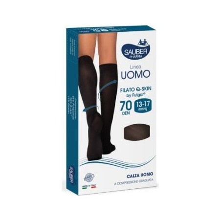 Desa Pharma Sauber Calza Uomo Q-skin 70 Den Colore Nero Taglia G Sauber - 2