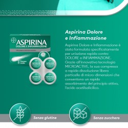 Aspirina 500 mg Dolore e Infiammazione 8 Compresse Aspirina - 11