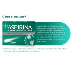 Aspirina 500 mg Dolore e Infiammazione 8 Compresse Aspirina - 13